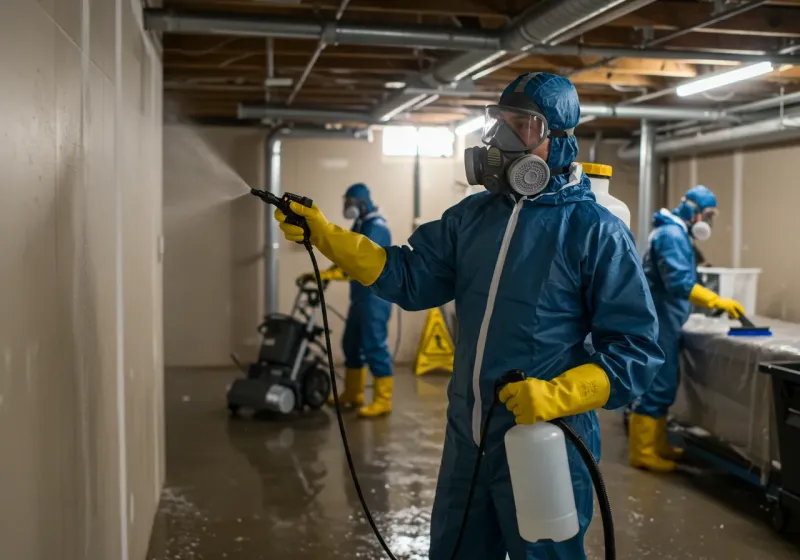 Basement Sanitization and Antimicrobial Treatment process in Real County, TX